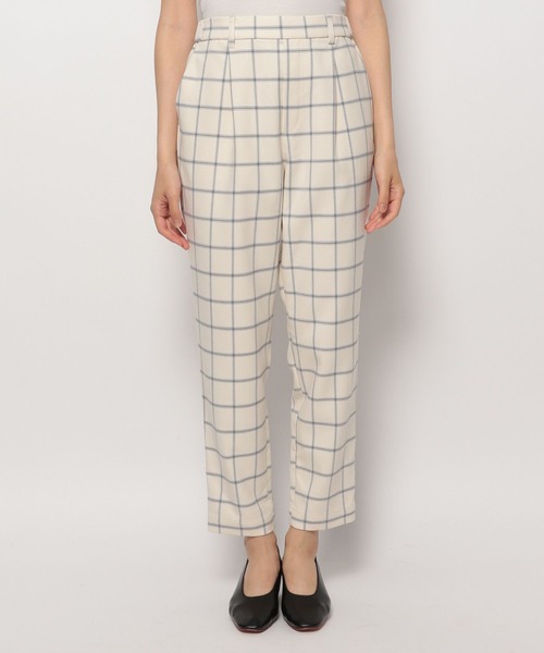 LEPSIM（レプシィム）の「【6つの嬉しい機能付き】ハタラク7DAYSチェックテーパードパンツ 2022冬　288382（スラックス・レディース・オフホワイト/ブラウン/ネイビー・X-LARGE/SMALL/MEDIUM/LARGE/X-SMALL）」の10枚目の写真