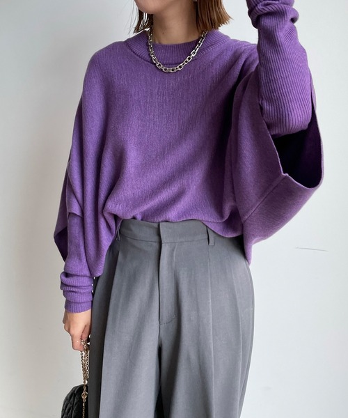 セール】ドルマンプルオーバー＋リブプルオーバーセット（ニット  