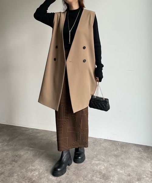 DouDou(ドゥドゥ)の「ドルマンプルオーバー+リブプルオーバーセット(ニット/セーター・レディース・ブラック/ベージュ/パープル・FREE)」の18枚目の写真