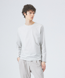 ABAHOUSE | 【ノンストレス】COTTON LYCRA 圧着 クルーネック 長袖 Tシャツ(Tシャツ/カットソー)