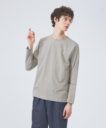 【ノンストレス】COTTON LYCRA 圧着 クルーネック 長袖 Tシャツ