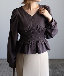 Yucca | シャーリングブラウス(シャツ/ブラウス)