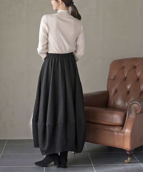 rps（アールピーエス）の「起毛コクーンスカート（スカート・レディース・ブラック/ダークグリーン/ネイビー/カーキ/グリーン/イエロー系その他/ブラック系その他2/ブルー系その他2/チャコールグレー・フリー）」の12枚目の写真