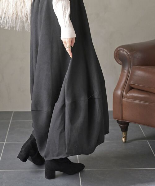 rps（アールピーエス）の「起毛コクーンスカート（スカート・レディース・ブラック/ダークグリーン/ネイビー/カーキ/グリーン/イエロー系その他/ブラック系その他2/ブルー系その他2/チャコールグレー・フリー）」の17枚目の写真