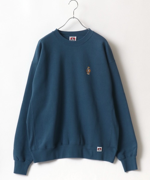 BEN DAVIS（ベンデイビス）の「BEN DAVIS/ベンデイビス ワンポイント刺繍 裏起毛 ビッグシルエット スウェットトレーナー（スウェット・メンズ・ベージュ/オートミール/ブルーグリーン/チャコール・M/L/XL）」の9枚目の写真