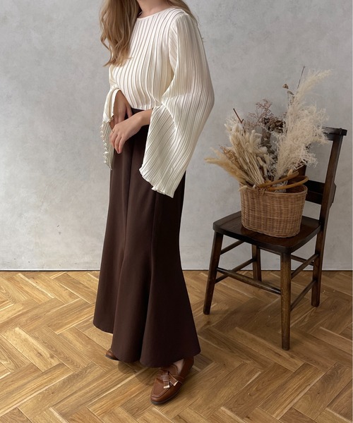 apres jour clair(アプレジュールクレア)の「【apres jour clair】スリットプリーツブラウス【ZOZOTOWN限定アイテム】(シャツ/ブラウス・レディース・アイボリー/ライトベージュ・フリー/X-LARGE)」の15枚目の写真