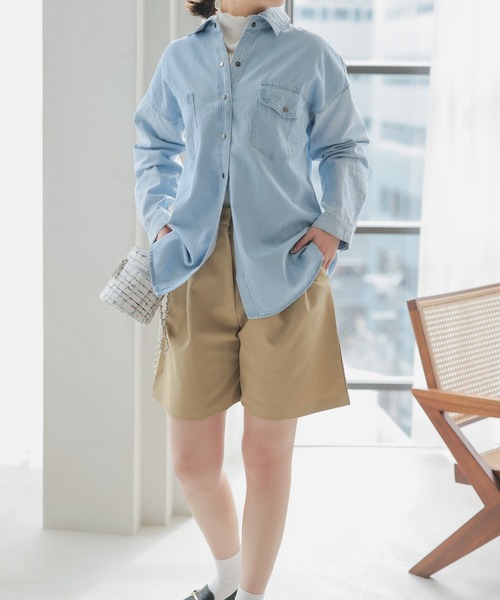 リメイクライクデニムシャツ（シャツ/ブラウス）｜Isn't She