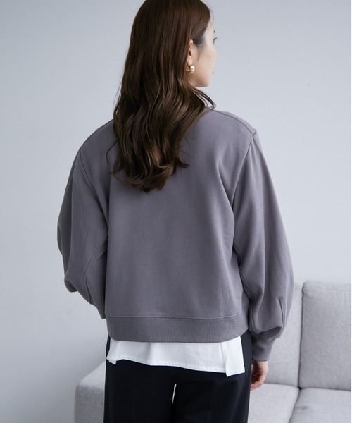 ECRIRE（エクリール）の「ショート丈裏毛スウェット（スウェット・レディース・グレー/キャメル/ピンク・M/L）」の9枚目の写真