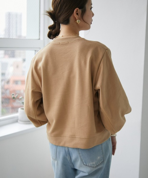 ECRIRE（エクリール）の「ショート丈裏毛スウェット（スウェット・レディース・グレー/キャメル/ピンク・M/L）」の13枚目の写真