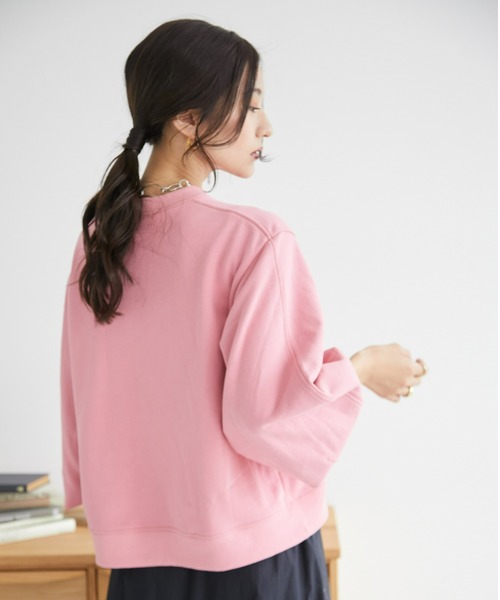 ECRIRE（エクリール）の「ショート丈裏毛スウェット（スウェット・レディース・グレー/キャメル/ピンク・M/L）」の22枚目の写真