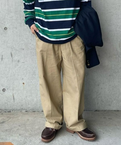 RODEO CROWNS WIDE BOWL（ロデオクラウンズワイドボウル）の「MENS Private Ivy ワイドチノパンツ（チノパンツ・メンズ・ベージュ/ネイビー/ダークグリーン・LARGE/MEDIUM）」の2枚目の写真