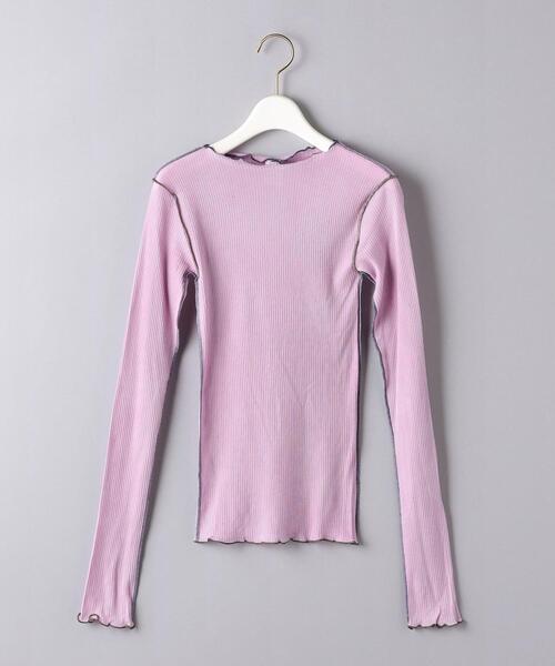 BASERANGE(ベースレンジ)の「<BASERANGE>VIEN ロングスリーブ カットソー(Tシャツ/カットソー・レディース・ライム/ライラック・S)」の2枚目の写真