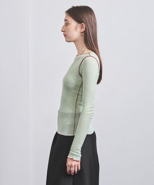 BASERANGE(ベースレンジ)の「<BASERANGE>VIEN ロングスリーブ カットソー(Tシャツ/カットソー・レディース・ライム/ライラック・S)」の4枚目の写真