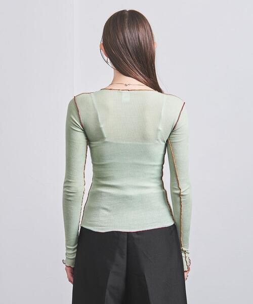 BASERANGE(ベースレンジ)の「<BASERANGE>VIEN ロングスリーブ カットソー(Tシャツ/カットソー・レディース・ライム/ライラック・S)」の5枚目の写真