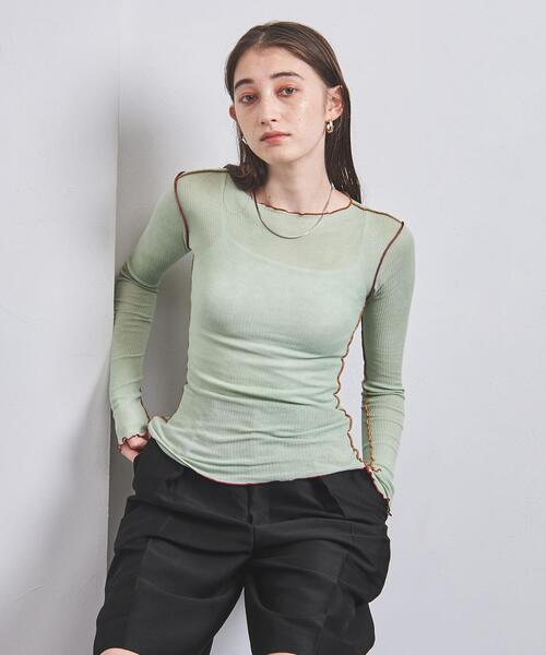 BASERANGE(ベースレンジ)の「<BASERANGE>VIEN ロングスリーブ カットソー(Tシャツ/カットソー・レディース・ライム/ライラック・S)」の6枚目の写真