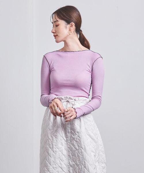 BASERANGE(ベースレンジ)の「<BASERANGE>VIEN ロングスリーブ カットソー(Tシャツ/カットソー・レディース・ライム/ライラック・S)」の16枚目の写真