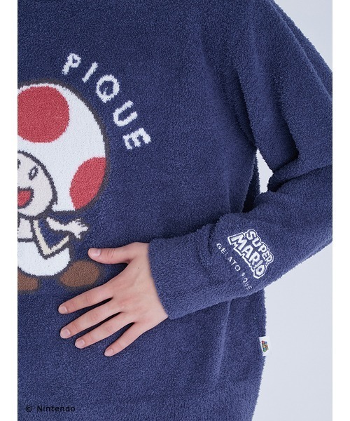 gelato pique（ジェラートピケ）の「【スーパーマリオ】【メンズ】ジャガードプルオーバー＆ロングパンツセット（ルームウェア/パジャマ・メンズ・グリーン/ネイビー・MEDIUM/LARGE）」の13枚目の写真