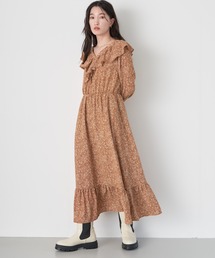 earth music&ecology | 小花柄ラッフルワンピース(ワンピース)