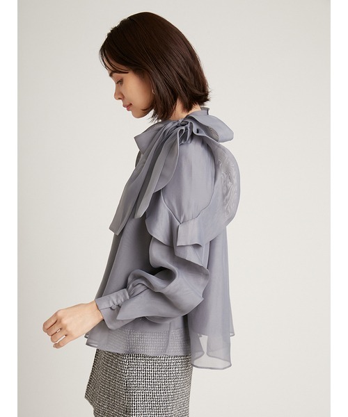 SNIDEL（スナイデル）の「Sustainableオーガンシースルーブラウス