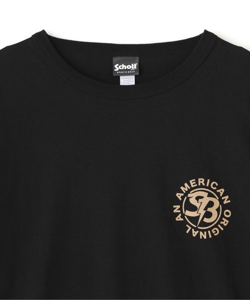 schott（ショット）の「Schott/ショット/VARIETY LS T-SHIRT/バラエティ　ロングスリーブ　Tシャツ（Tシャツ/カットソー・メンズ・ホワイト/ブラック・2XL/M/L/XL）」の10枚目の写真