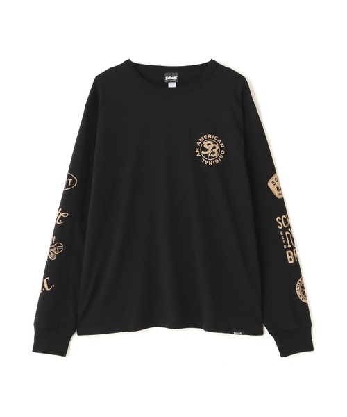schott（ショット）の「Schott/ショット/VARIETY LS T-SHIRT/バラエティ　ロングスリーブ　Tシャツ（Tシャツ/カットソー・メンズ・ホワイト/ブラック・2XL/M/L/XL）」の7枚目の写真