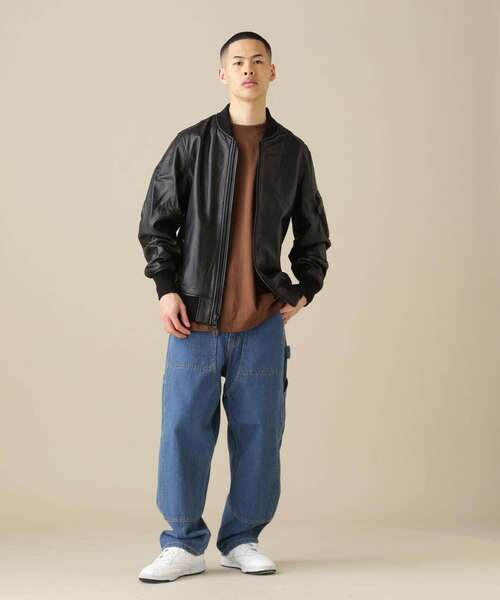 AVIREX(アヴィレックス)の「【WEB&DEPOT限定】LEATHER TYPE MA-1 LINING PIN UP / レザー タイプ MA-1 ライニング ピンナップ / AVIREX / アヴィレックス(MA-1・レディース・ブラック/その他6・2XL/L/M/XL)」の7枚目の写真