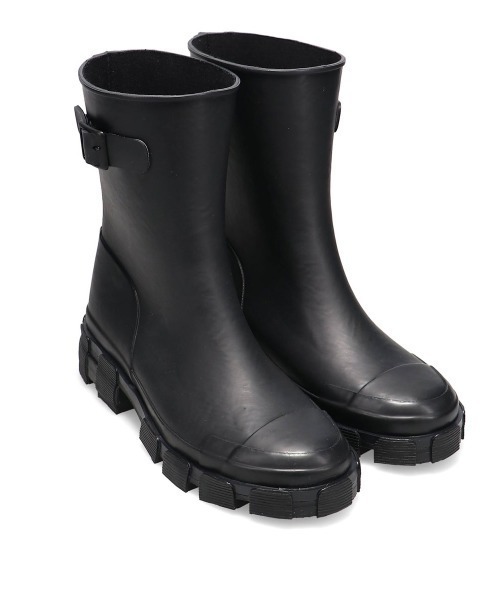ANNA SUI（アナスイ）の「ANNA SUI Archive ショート ラバーブーツ（ブーツ・レディース・ブラック/グレー・23.5cm/22.5cm/24.5cm）」の2枚目の写真