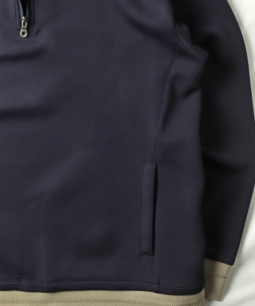 UNION STATION（ユニオンステーション）の「ハーフジッププルオーバースウェット（Tシャツ/カットソー・メンズ・オフホワイト/ネイビー・LL/L/M）」の5枚目の写真