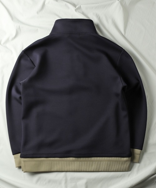 UNION STATION（ユニオンステーション）の「ハーフジッププルオーバースウェット（Tシャツ/カットソー・メンズ・オフホワイト/ネイビー・LL/L/M）」の10枚目の写真