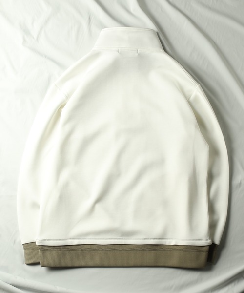 UNION STATION（ユニオンステーション）の「ハーフジッププルオーバースウェット（Tシャツ/カットソー・メンズ・オフホワイト/ネイビー・LL/L/M）」の12枚目の写真