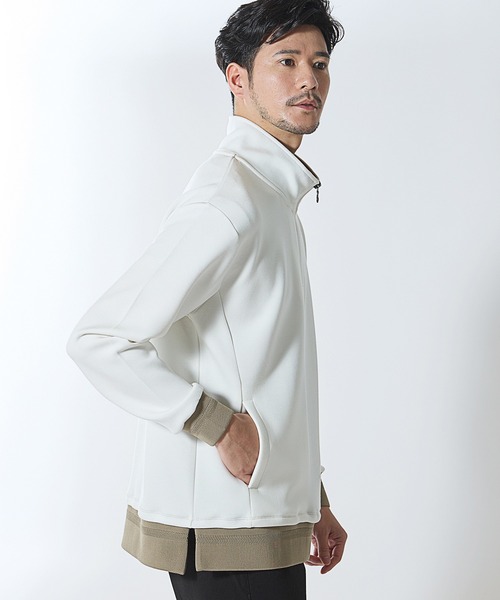 UNION STATION（ユニオンステーション）の「ハーフジッププルオーバースウェット（Tシャツ/カットソー・メンズ・オフホワイト/ネイビー・LL/L/M）」の17枚目の写真