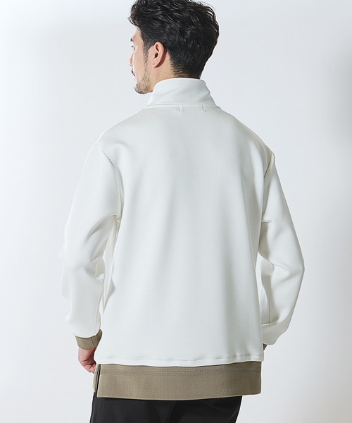 UNION STATION（ユニオンステーション）の「ハーフジッププルオーバースウェット（Tシャツ/カットソー・メンズ・オフホワイト/ネイビー・LL/L/M）」の18枚目の写真