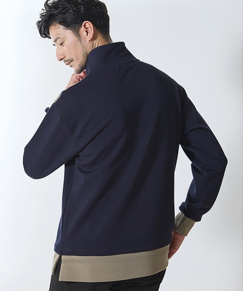 UNION STATION（ユニオンステーション）の「ハーフジッププルオーバースウェット（Tシャツ/カットソー・メンズ・オフホワイト/ネイビー・LL/L/M）」の21枚目の写真