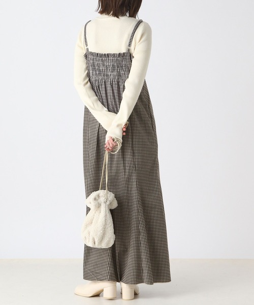 Heather(ヘザー)の「タートルピタニット 172681(ニット/セーター・レディース・オフホワイト/ブラック/ピンク・FREE)」の6枚目の写真