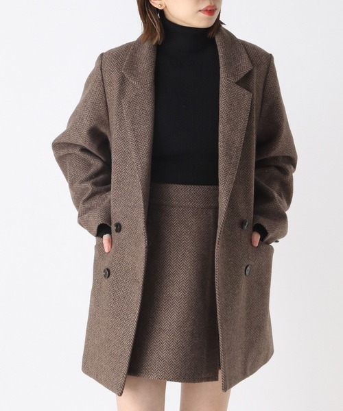 Heather(ヘザー)の「タートルピタニット 172681(ニット/セーター・レディース・オフホワイト/ブラック/ピンク・FREE)」の7枚目の写真