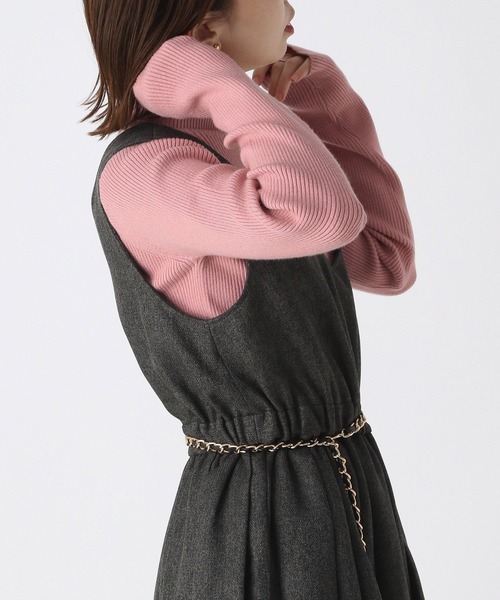 Heather(ヘザー)の「タートルピタニット 172681(ニット/セーター・レディース・オフホワイト/ブラック/ピンク・FREE)」の14枚目の写真