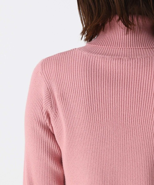 Heather(ヘザー)の「タートルピタニット 172681(ニット/セーター・レディース・オフホワイト/ブラック/ピンク・FREE)」の9枚目の写真