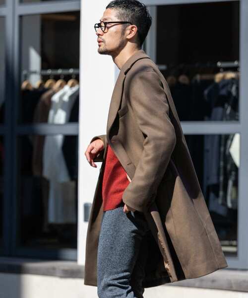 URBAN RESEARCH ROSSO MEN（アーバンリサーチロッソメン）の「『XLサイズあり』Miliorウールカシミヤメルトンチェスターコート（チェスターコート・メンズ・ブラック/ネイビー/モカ・SMALL/MEDIUM/LARGE/X-LARGE）」の11枚目の写真