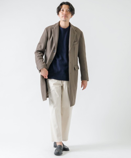 URBAN RESEARCH ROSSO MEN（アーバンリサーチロッソメン）の「『XLサイズあり』Miliorウールカシミヤメルトンチェスターコート（チェスターコート・メンズ・ブラック/ネイビー/モカ・SMALL/MEDIUM/LARGE/X-LARGE）」の7枚目の写真