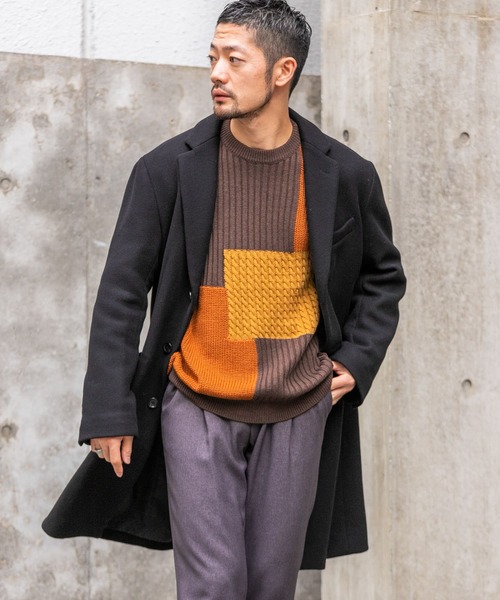 URBAN RESEARCH ROSSO MEN（アーバンリサーチロッソメン）の「『XLサイズあり』Miliorウールカシミヤメルトンチェスターコート（チェスターコート・メンズ・ブラック/ネイビー/モカ・SMALL/MEDIUM/LARGE/X-LARGE）」の20枚目の写真