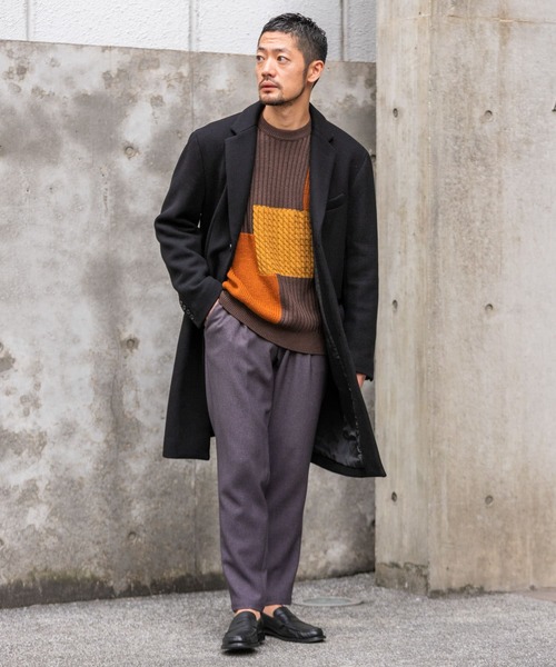 URBAN RESEARCH ROSSO MEN（アーバンリサーチロッソメン）の「『XLサイズあり』Miliorウールカシミヤメルトンチェスターコート（チェスターコート・メンズ・ブラック/ネイビー/モカ・SMALL/MEDIUM/LARGE/X-LARGE）」の15枚目の写真