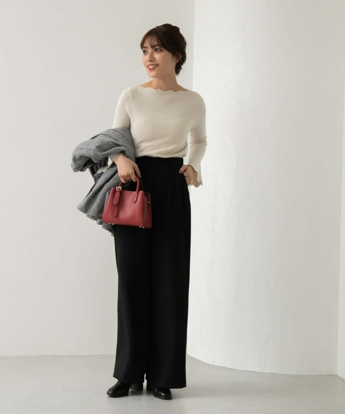 Edit Sheen（エディットシーン）の「ツータックワイドパンツ（その他パンツ・レディース・ブラック/モカ/ダークグレー・M）」の19枚目の写真