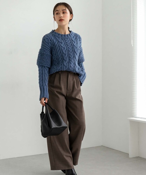 Edit Sheen（エディットシーン）の「ツータックワイドパンツ（その他パンツ・レディース・ブラック/モカ/ダークグレー・M）」の20枚目の写真