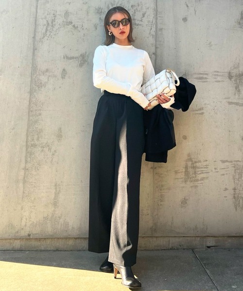 Edit Sheen（エディットシーン）の「ツータックワイドパンツ（その他パンツ・レディース・ブラック/モカ/ダークグレー・M）」の8枚目の写真