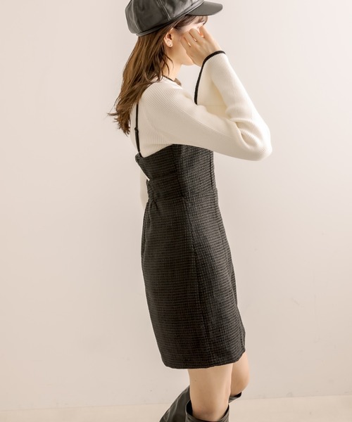 OLIVE des OLIVE（オリーブデオリーブ）の「ビットミニキャミワンピース（ワンピース・レディース・ブラック/ブラック系その他/グレー・FREE）」の22枚目の写真