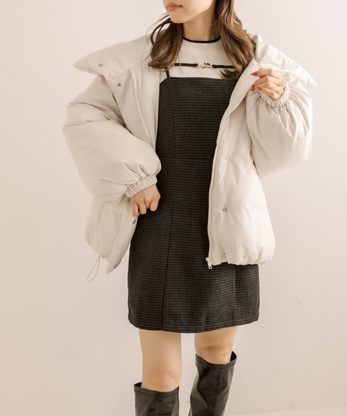 OLIVE des OLIVE（オリーブデオリーブ）の「ビットミニキャミワンピース（ワンピース・レディース・ブラック/ブラック系その他/グレー・FREE）」の8枚目の写真