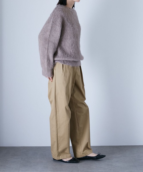 NANO universe(ナノユニバース)の「LB.04/シャギークルーネックニット(ニット/セーター・レディース・ブラック/ベージュ/ピンク・FREE)」の9枚目の写真