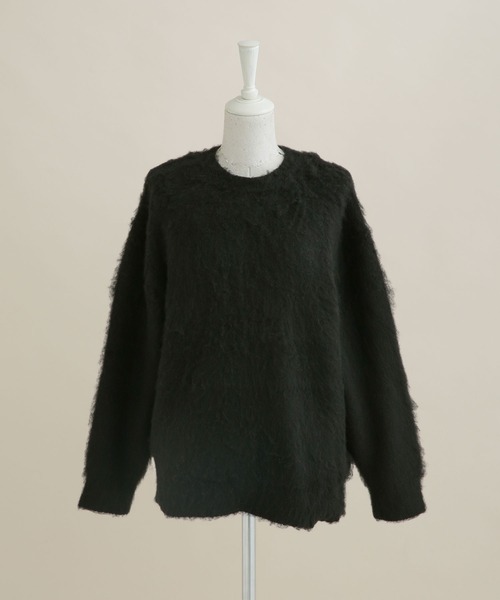 NANO universe(ナノユニバース)の「LB.04/シャギークルーネックニット(ニット/セーター・レディース・ブラック/ベージュ/ピンク・FREE)」の13枚目の写真