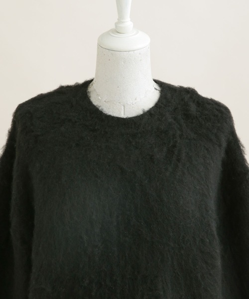 NANO universe(ナノユニバース)の「LB.04/シャギークルーネックニット(ニット/セーター・レディース・ブラック/ベージュ/ピンク・FREE)」の16枚目の写真