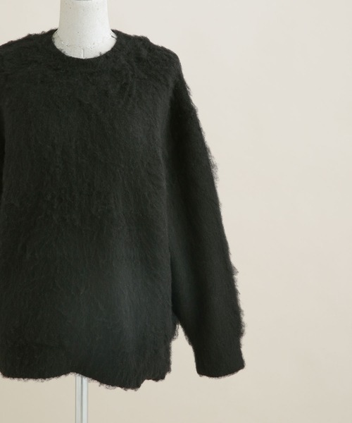 NANO universe(ナノユニバース)の「LB.04/シャギークルーネックニット(ニット/セーター・レディース・ブラック/ベージュ/ピンク・FREE)」の17枚目の写真